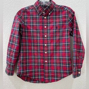 Ralph Lauren Plaid Red Button Down Shirt